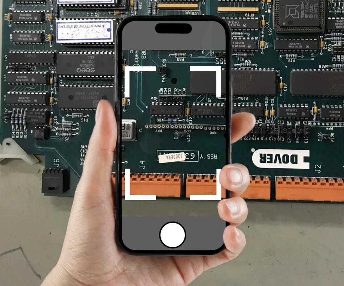 Snap a photo of a part and matching supplier results appear instantly